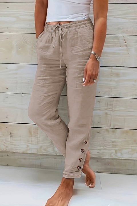 Pantaloni PIODEMA BEIGE, Culoare: bej, IVET.RO - Reduceri de până la -80%