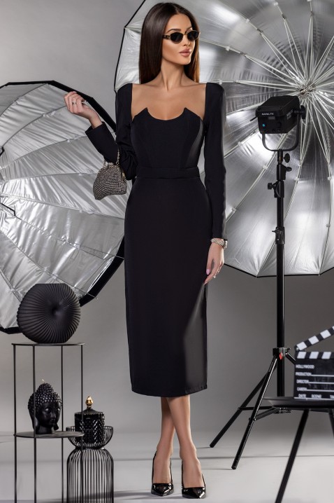 Rochie HERMENISA BLACK, Culoare: negru, IVET.RO - Reduceri de până la -80%