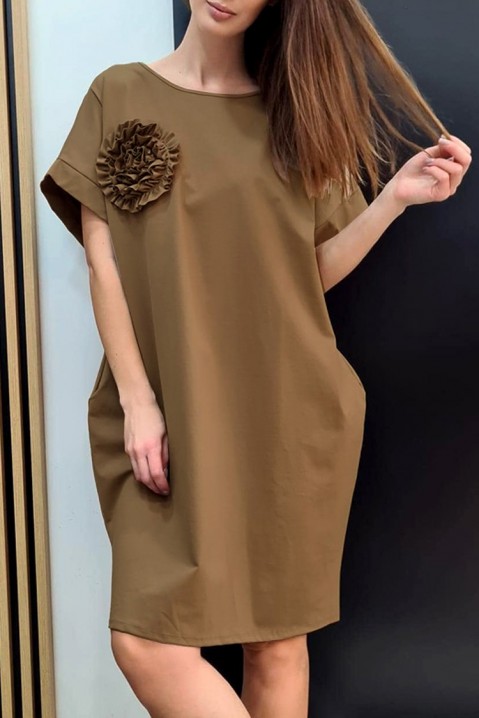 Rochie BRUMELDA BEIGE, Culoare: bej închis, IVET.RO - Reduceri de până la -80%