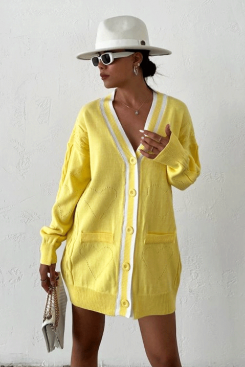 Cardigan MEROLINDA YELLOW, Culoare: galben, IVET.RO - Reduceri de până la -80%