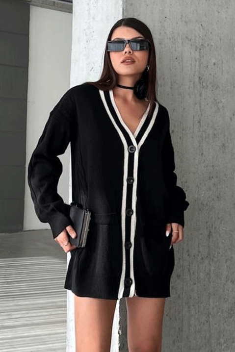 Cardigan MEROLINDA BLACK, Culoare: negru, IVET.RO - Reduceri de până la -80%