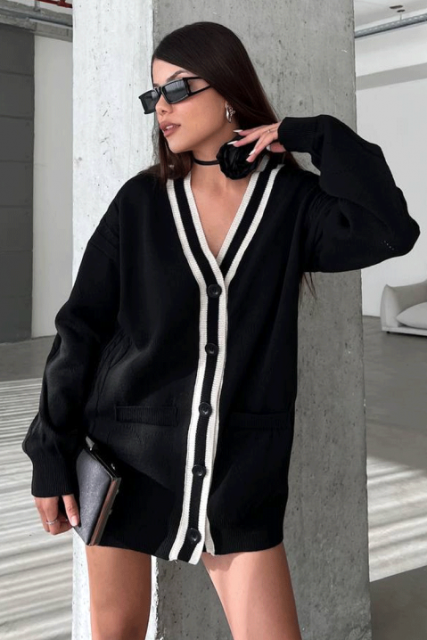 Cardigan MEROLINDA BLACK, Culoare: negru, IVET.RO - Reduceri de până la -80%