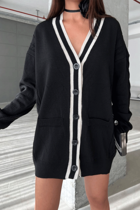 Cardigan MEROLINDA BLACK, Culoare: negru, IVET.RO - Reduceri de până la -80%