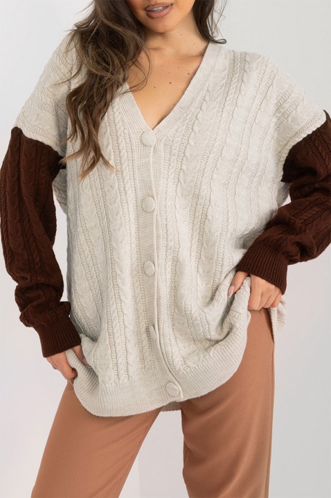 Cardigan TEMOLFA BROWN, Culoare: maro, IVET.RO - Reduceri de până la -80%