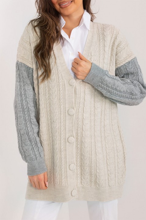 Cardigan TEMOLFA GREY, Culoare: gri, IVET.RO - Reduceri de până la -80%