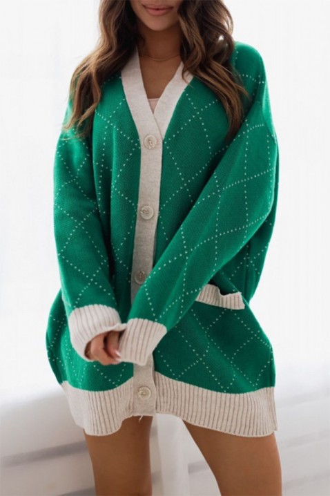 Cardigan BLOVELMA GREEN, Culoare: verde, IVET.RO - Reduceri de până la -80%