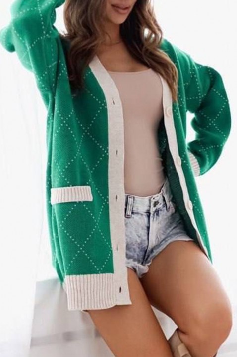 Cardigan BLOVELMA GREEN, Culoare: verde, IVET.RO - Reduceri de până la -80%