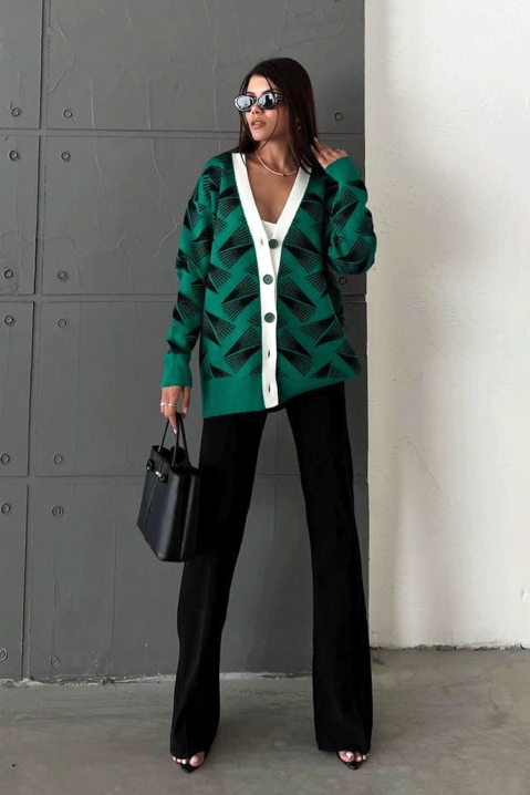 Cardigan ASTOLMEA DARK GREEN, Culoare: verde închis, IVET.RO - Reduceri de până la -80%