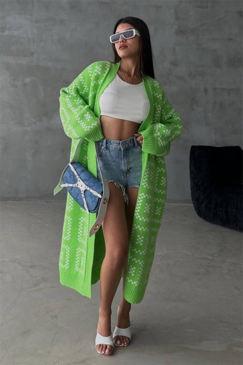 Cardigan ZAVERMA LIME, Culoare: lime, IVET.RO - Reduceri de până la -80%