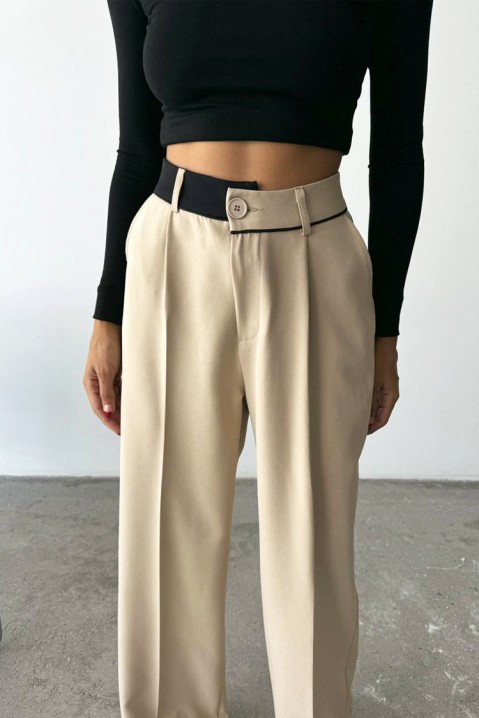 Pantaloni MEDIASA BEIGE, Culoare: bej, IVET.RO - Reduceri de până la -80%