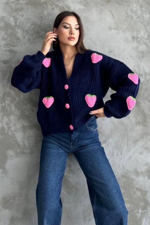 Cardigan OMSEARDA NAVY, Culoare: bleumarin, IVET.RO - Reduceri de până la -80%