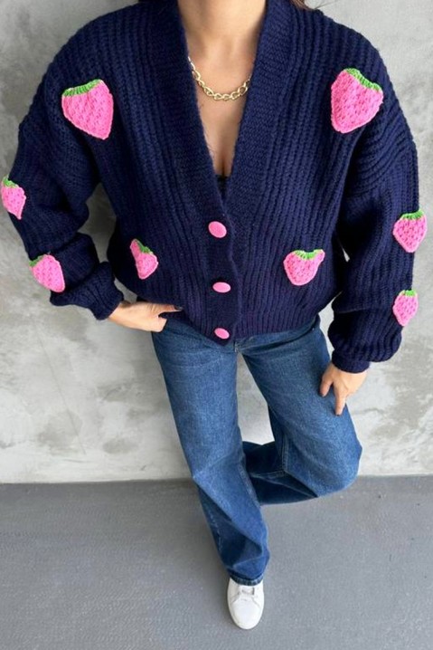 Cardigan OMSEARDA NAVY, Culoare: bleumarin, IVET.RO - Reduceri de până la -80%