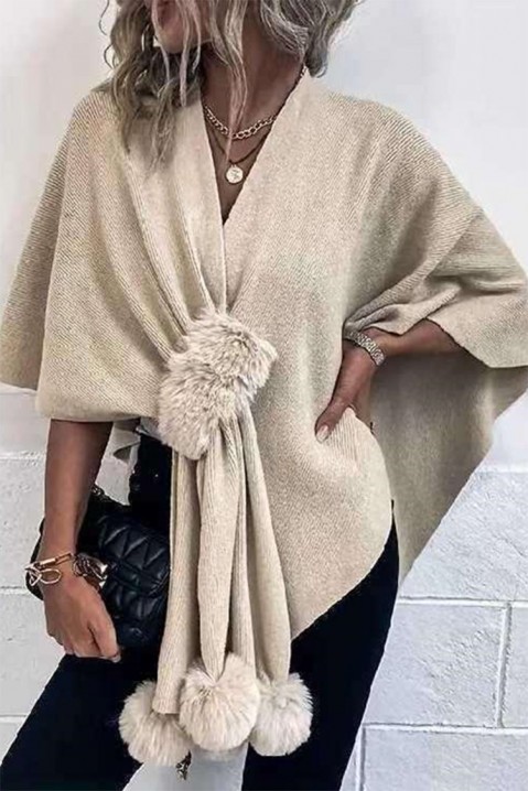 Poncho BRUMEDA BEIGE, Culoare: bej, IVET.RO - Reduceri de până la -80%