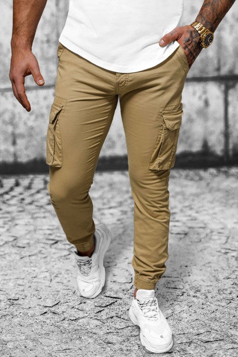 Pantalon bărbați LOBERSO BEIGE, Culoare: bej, IVET.RO - Reduceri de până la -80%