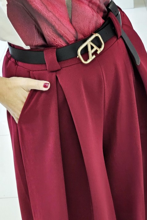 Pantaloni GOLEXA BORDO, Culoare: bordo, IVET.RO - Reduceri de până la -80%