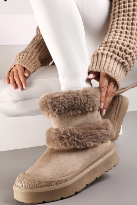 Botine damă FLAMORPA BEIGE, Culoare: bej, IVET.RO - Reduceri de până la -80%