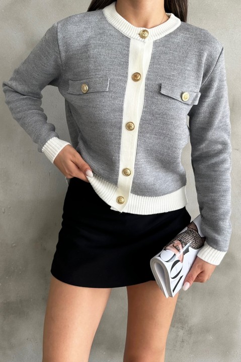 Cardigan KRONOLGA GREY, Culoare: gri, IVET.RO - Reduceri de până la -80%