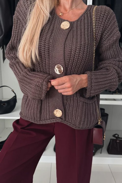 Cardigan VENOLZA BROWN, Culoare: maro, IVET.RO - Reduceri de până la -80%