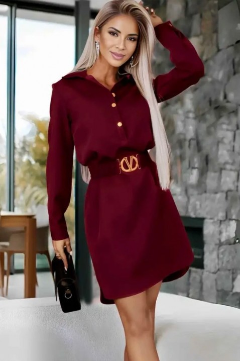 Rochie ZIOMENA BORDO, Culoare: bordo, IVET.RO - Reduceri de până la -80%