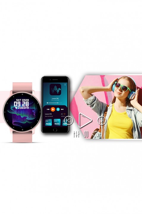 Ceas smartwatch Giewont Sport Around GW120-1, Culoare: roz, IVET.RO - Reduceri de până la -80%