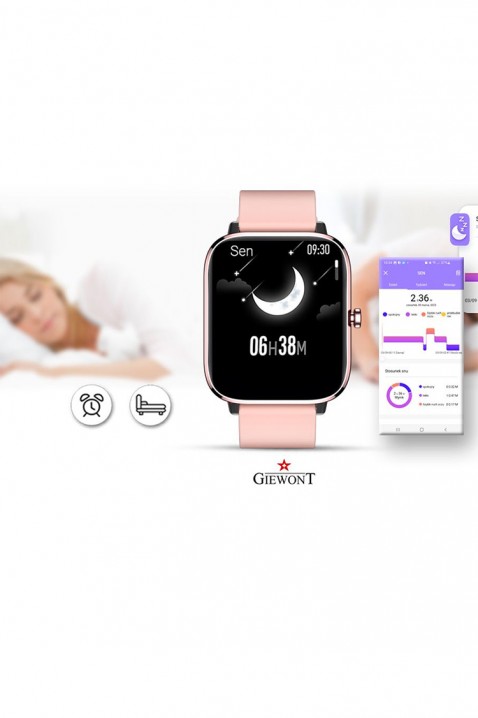 Ceas smartwatch Giewont Dynamic SmartCall GW230-1, Culoare: roz, IVET.RO - Reduceri de până la -80%