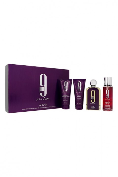 Set pentru damă Afnan 9pm Pour Femme EDP 100 ml + Shower Gel 100 ml + Body Mist 150 ml + Body Lotion 100 mlIVET.RO - Reduceri de până la -80%