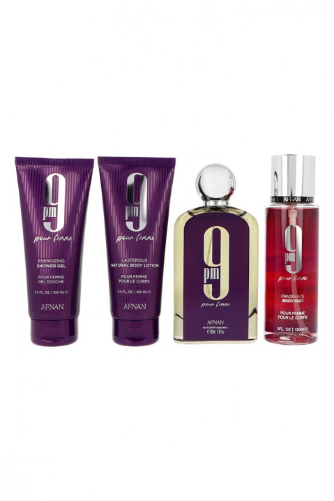 Set pentru damă Afnan 9pm Pour Femme EDP 100 ml + Shower Gel 100 ml + Body Mist 150 ml + Body Lotion 100 mlIVET.RO - Reduceri de până la -80%