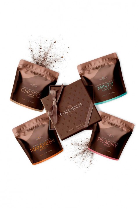 Exfoliant pentru față și corp COCOSOLIS LUXURY COFFEE SCRUB BOX 280 grIVET.RO - Reduceri de până la -80%