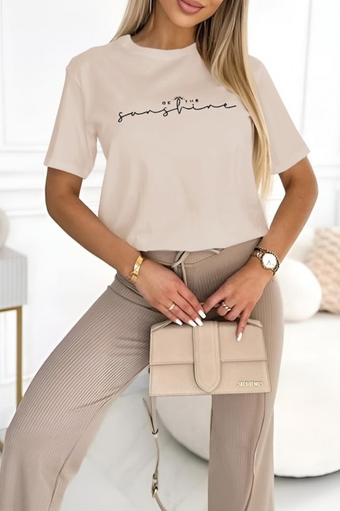 Tricou DORSEYA BEIGE, Culoare: bej, IVET.RO - Reduceri de până la -80%