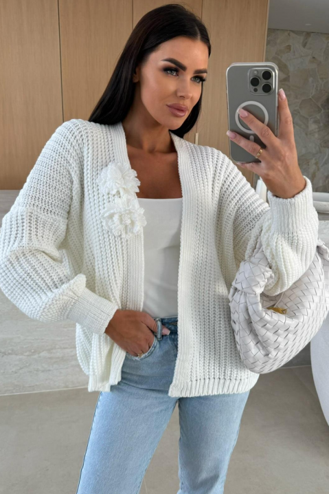 Cardigan DARMELZA WHITE, Culoare: alb, IVET.RO - Reduceri de până la -80%