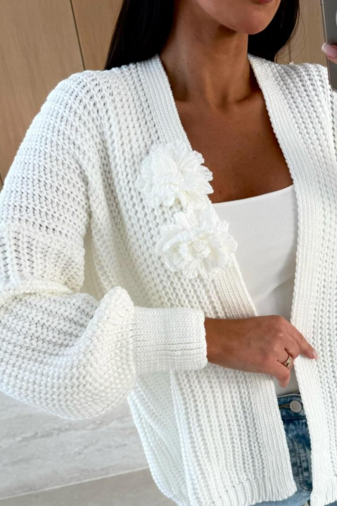 Cardigan DARMELZA WHITE, Culoare: alb, IVET.RO - Reduceri de până la -80%