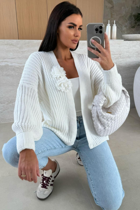 Cardigan DARMELZA WHITE, Culoare: alb, IVET.RO - Reduceri de până la -80%