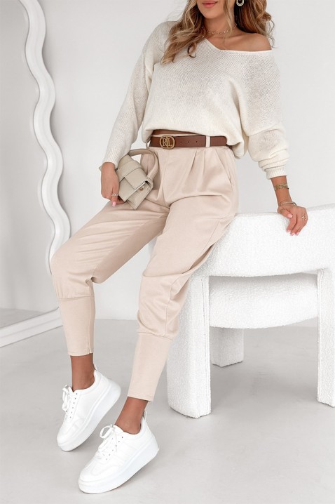 Pantaloni RENZOLDA BEIGE, Culoare: bej, IVET.RO - Reduceri de până la -80%