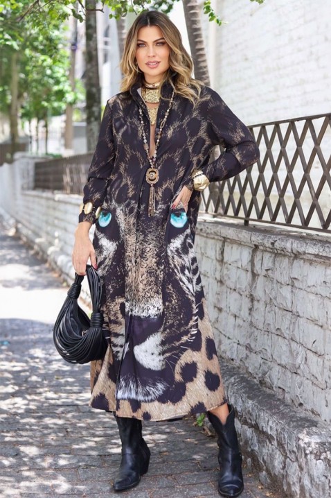 Rochie REVZOLZA, Culoare: leopard, IVET.RO - Reduceri de până la -80%