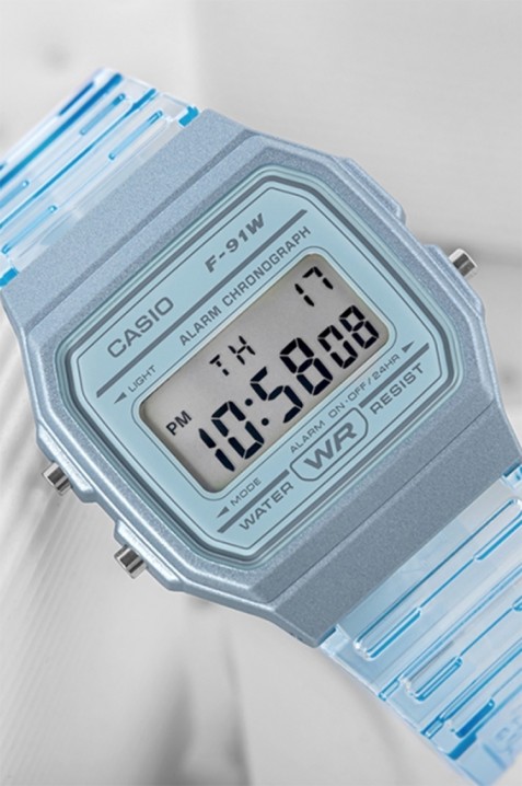 Ceas copii Casio F-91WS-2DF, Culoare: albastru, IVET.RO - Reduceri de până la -80%