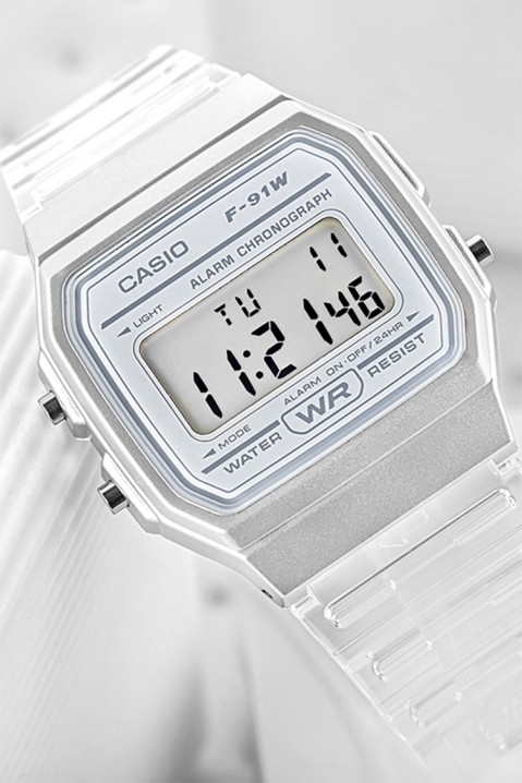 Ceas copii Casio F-91WS-7DF, Culoare: alb, IVET.RO - Reduceri de până la -80%