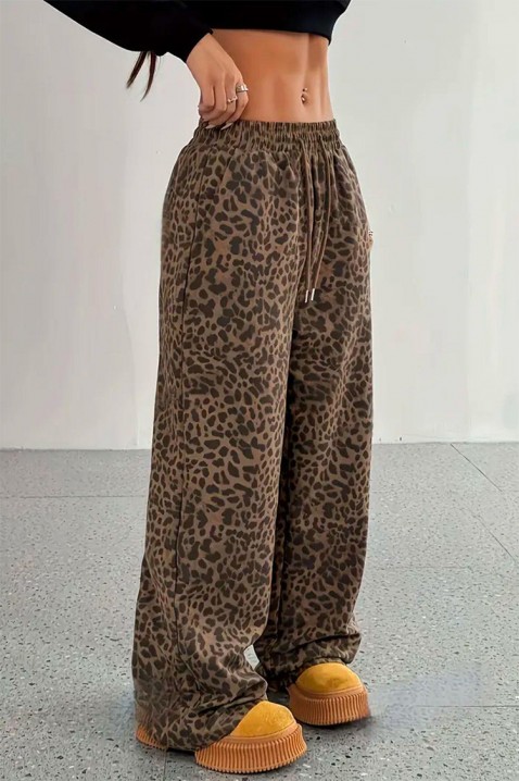 Pantaloni GERONZA, Culoare: leopard, IVET.RO - Reduceri de până la -80%