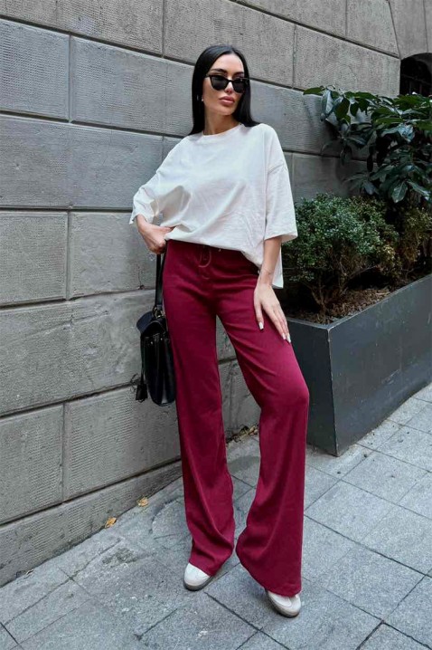 Pantaloni GERVINZA BLACK, Culoare: bordo, IVET.RO - Reduceri de până la -80%