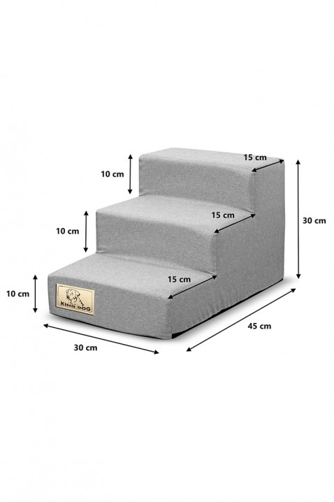 Scări pentru câini ZELINZO 45 см Х 30 см Х 30 см, Culoare: gri, IVET.RO - Reduceri de până la -80%