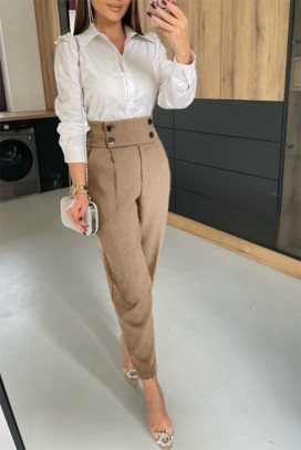 pantaloni HOLFERDA BEIGE