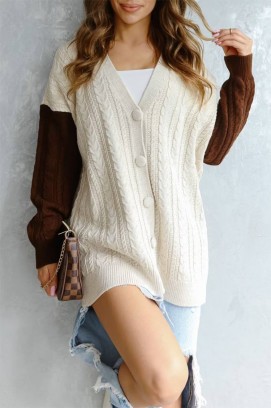 cardigan TEMOLFA BROWN