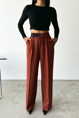 pantaloni MEDIASA BRICK RED