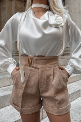 pantaloni scurți GLEROLZA BEIGE